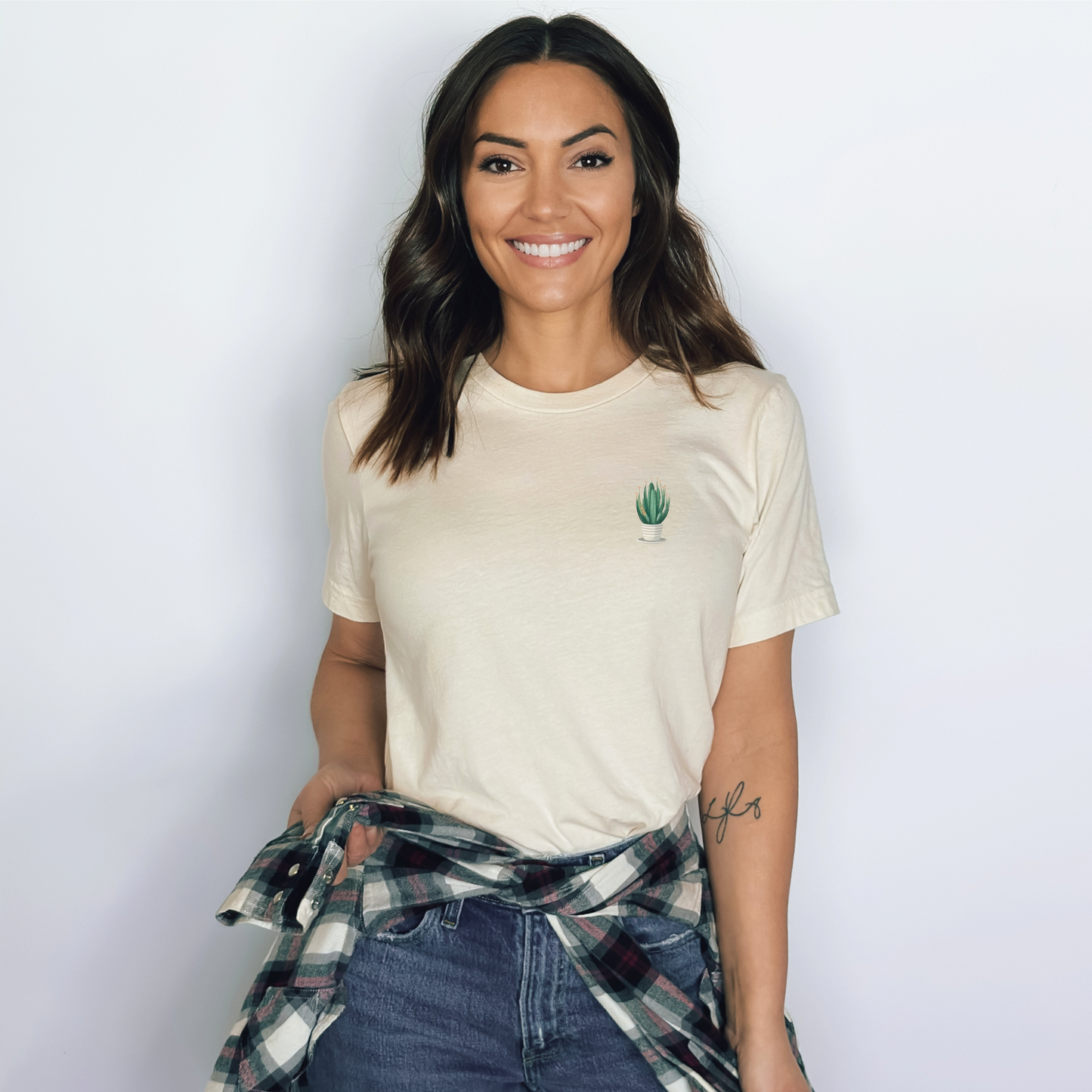 Firework Plant in White Planter Graphic Tee, Unisex Bella+Canvas