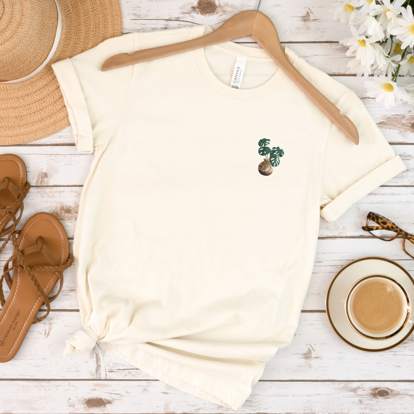 Monstera Badge Graphic Tee, Unisex Bella + Canvas