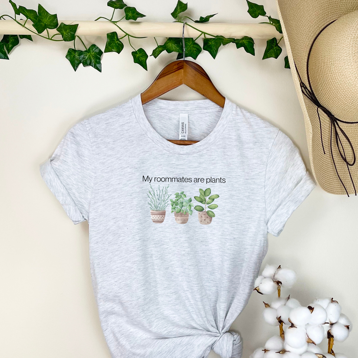 My Roomates Are Plants T-shirt, Unisex Bella+Canvas