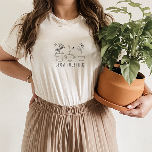 Grow Together Blooms Unisex, Bella+Canvas Graphic Tee