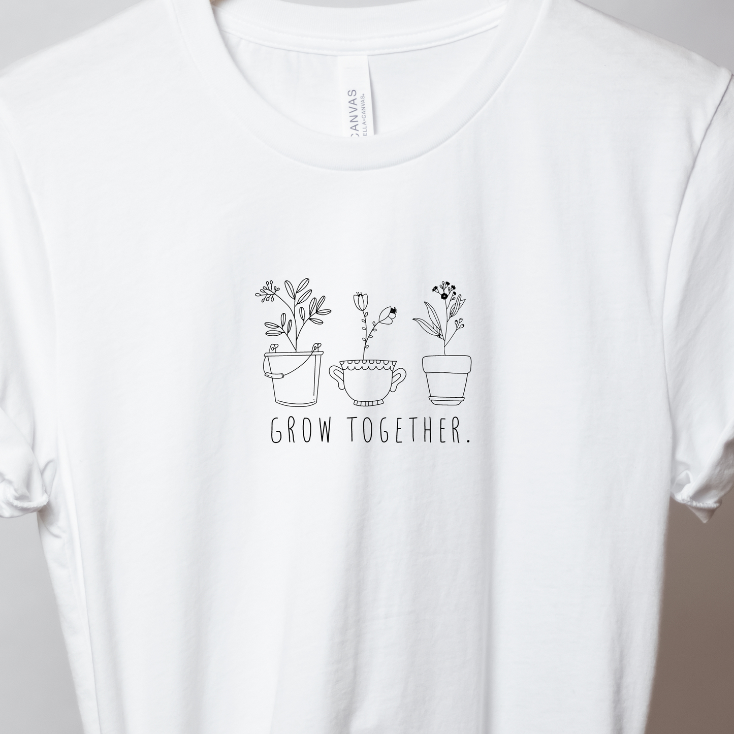 Grow Together Blooms Unisex, Bella+Canvas Graphic Tee