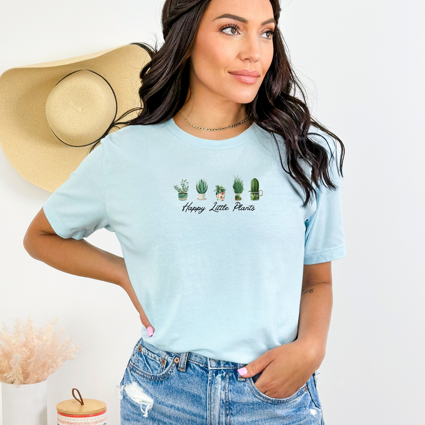 Happy Little Plants Graphic Tee, Unisex Bella+Canvas