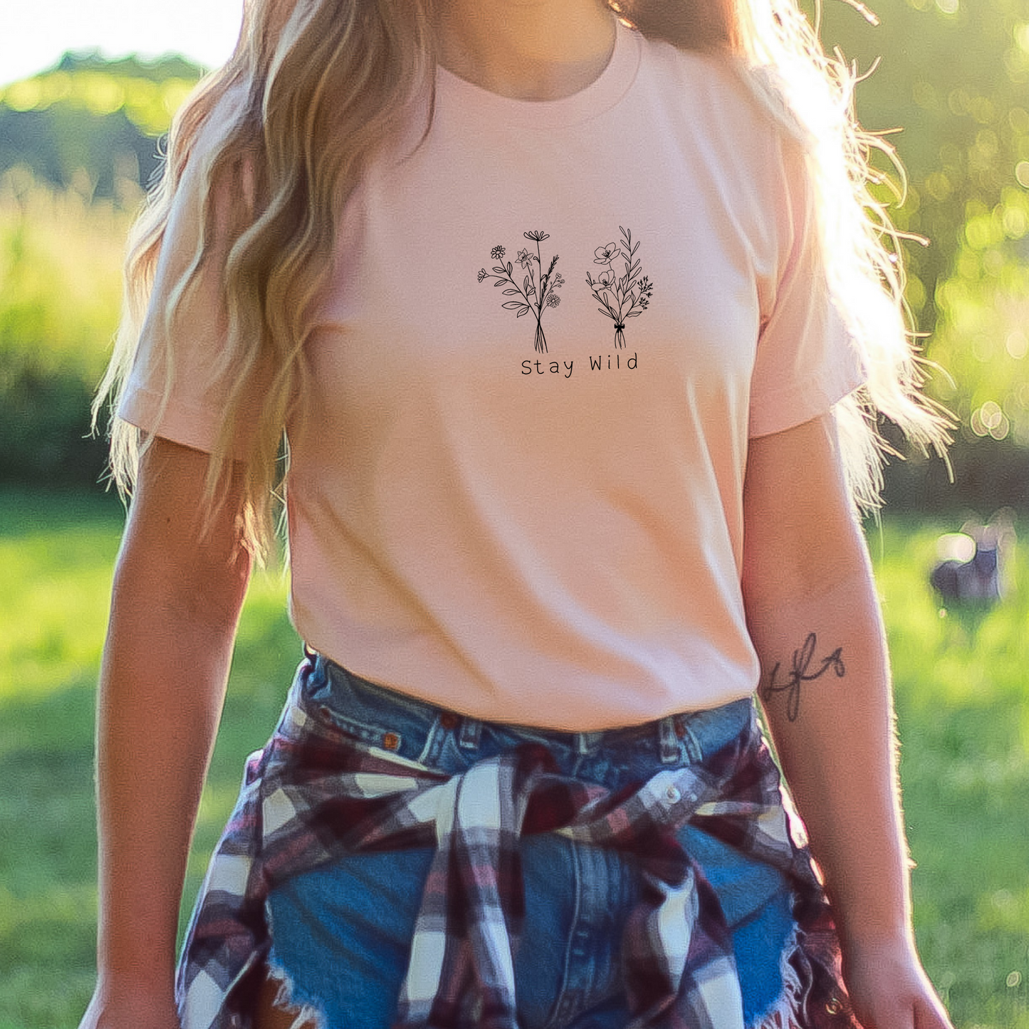 Stay Wild Blooms Unisex, Bella+Canvas Graphic Tee