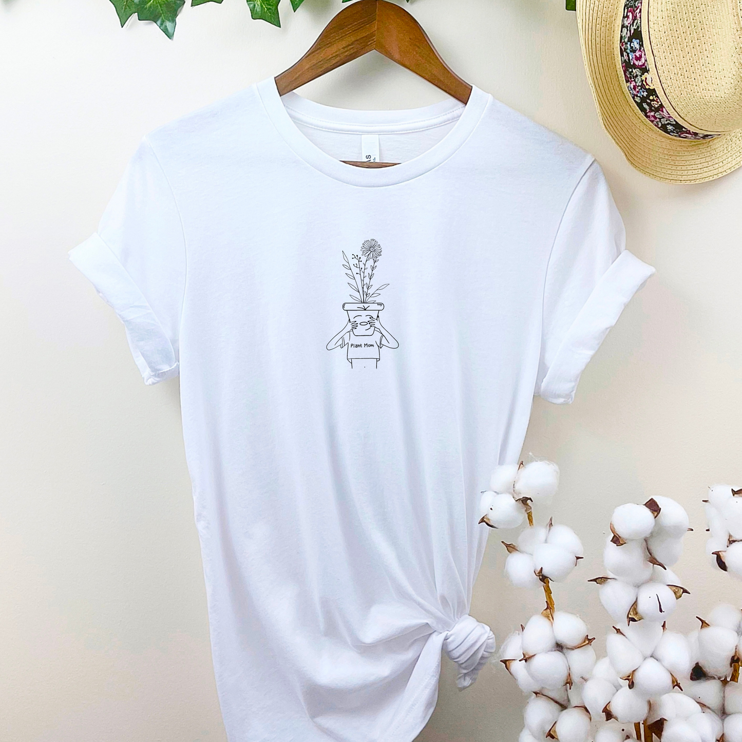 Plant Mom and Blooms Unisex, Bella+Canvas Graphic Tee