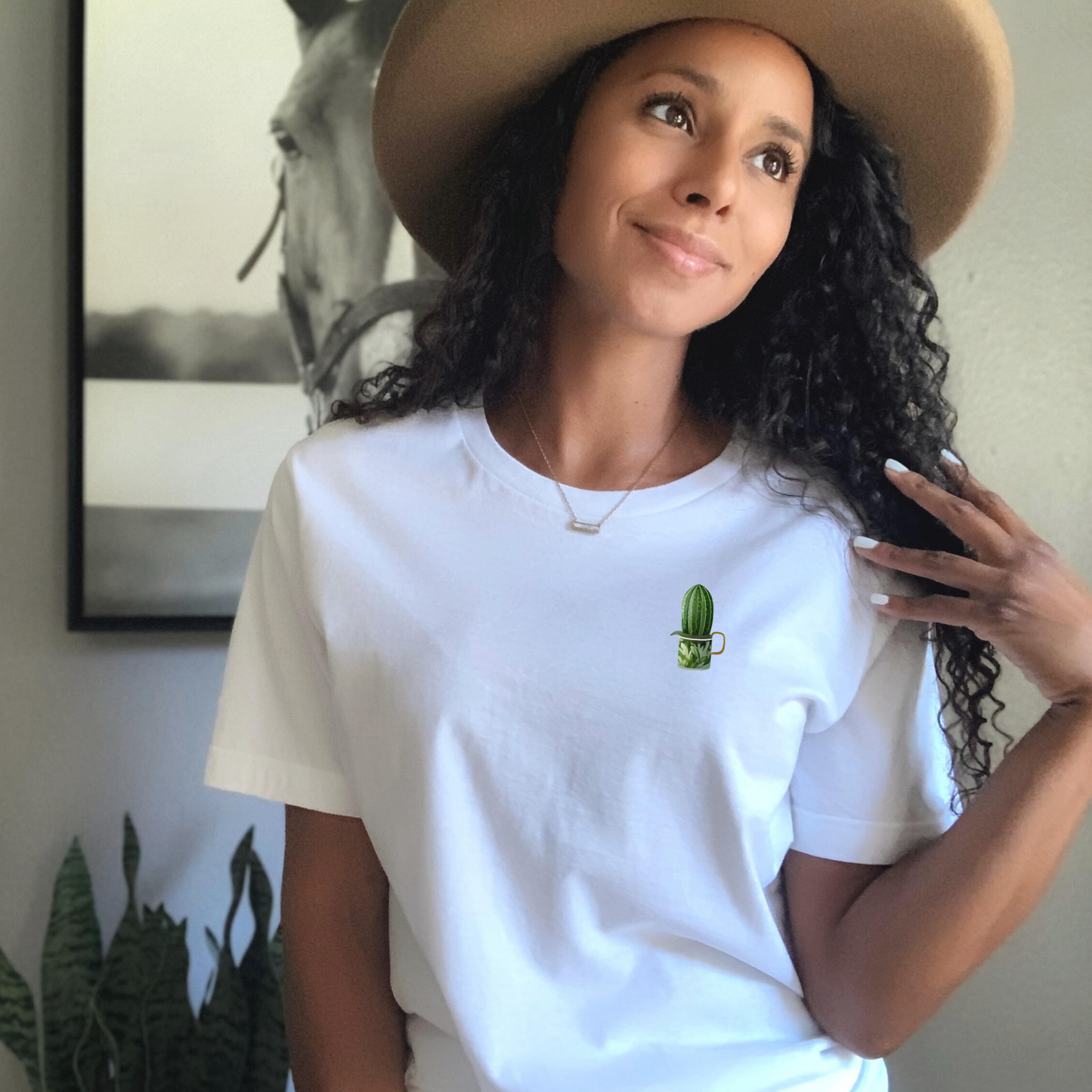 Cactus in Coffee Cup Graphic Tee, Unisex Bella+Canvas