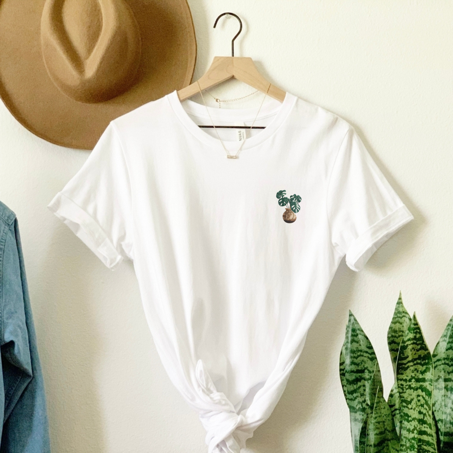 Monstera Badge Graphic Tee, Unisex Bella + Canvas