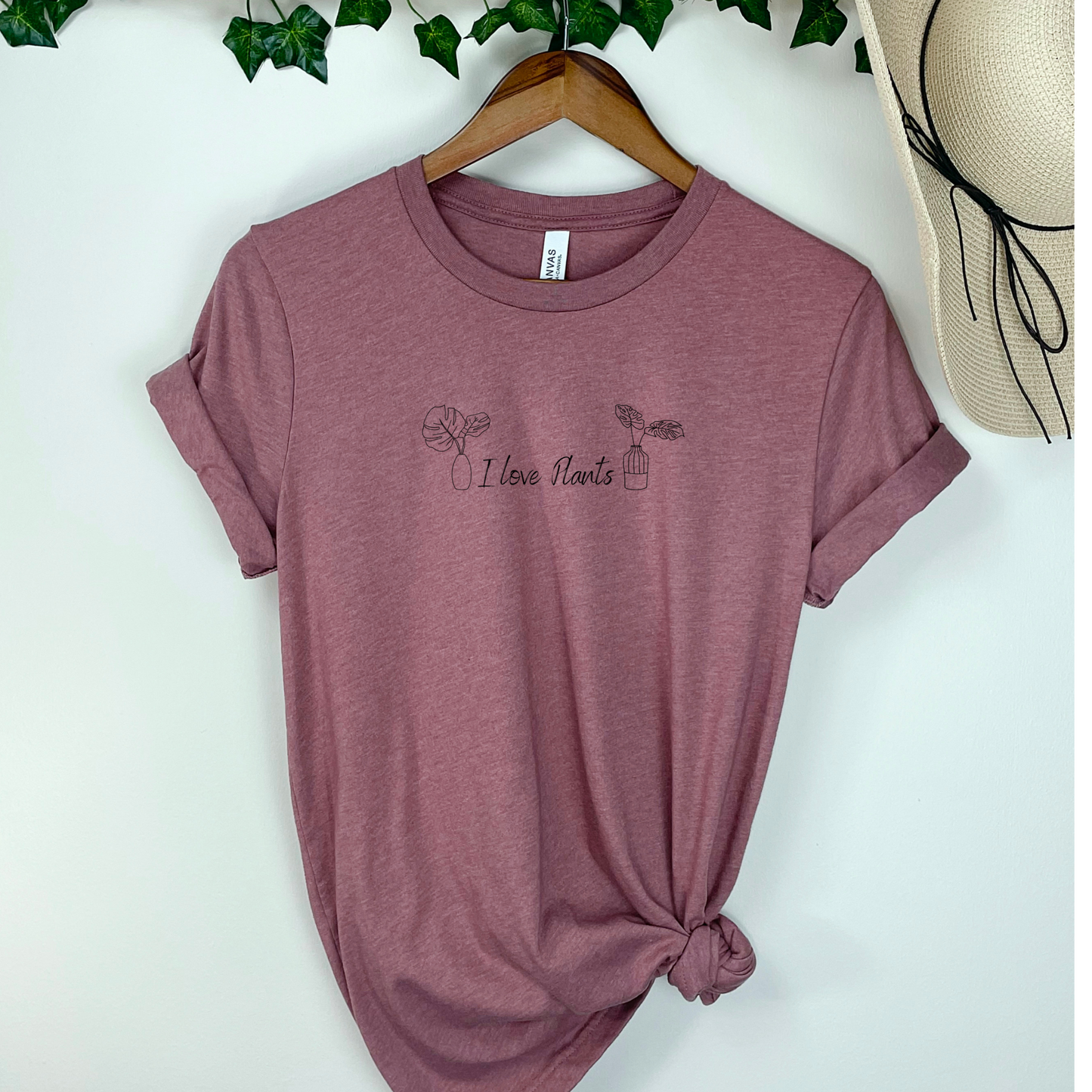 I Love Plants Graphic Tee, Unisex Bella + Canvas