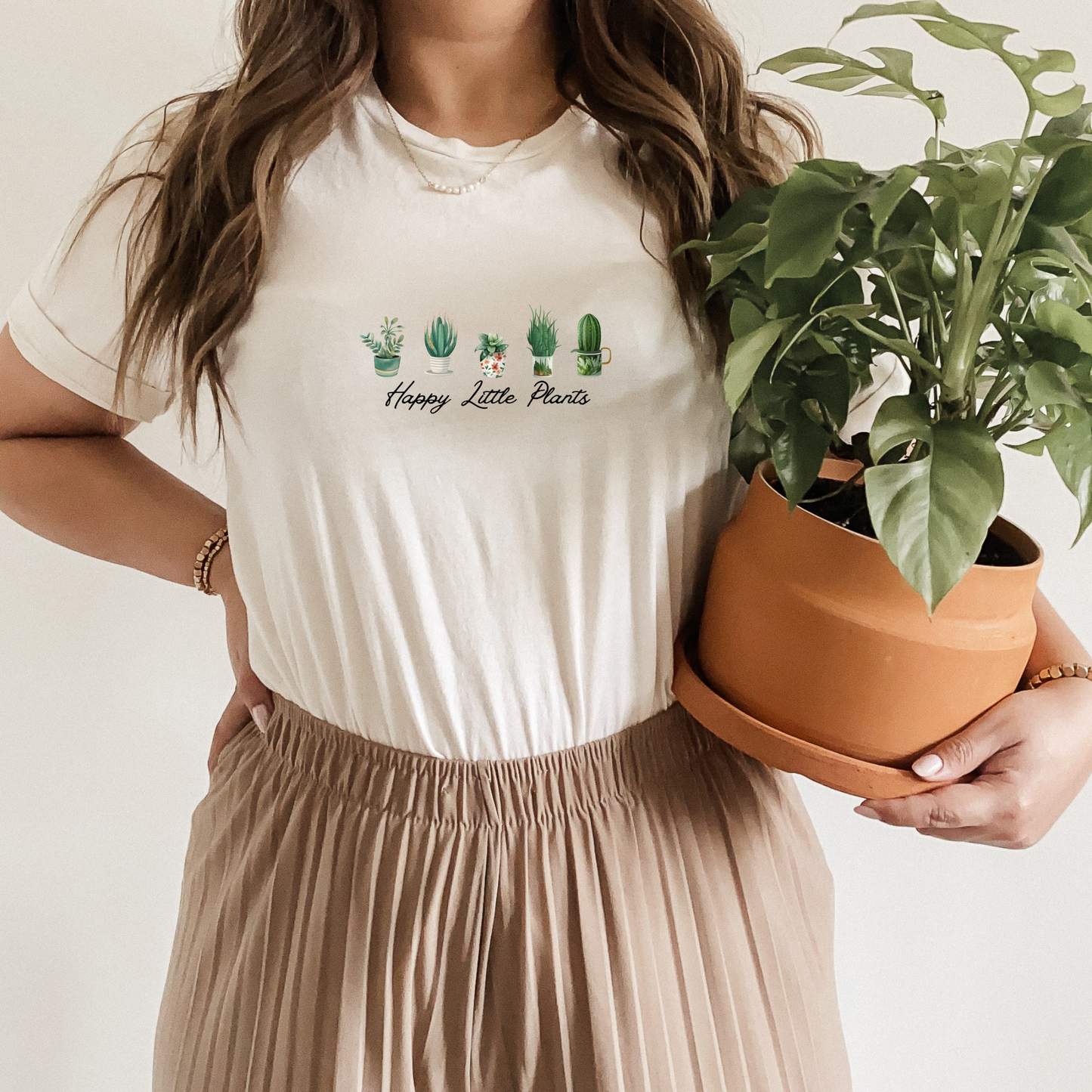 Happy Little Plants Graphic Tee, Unisex Bella+Canvas