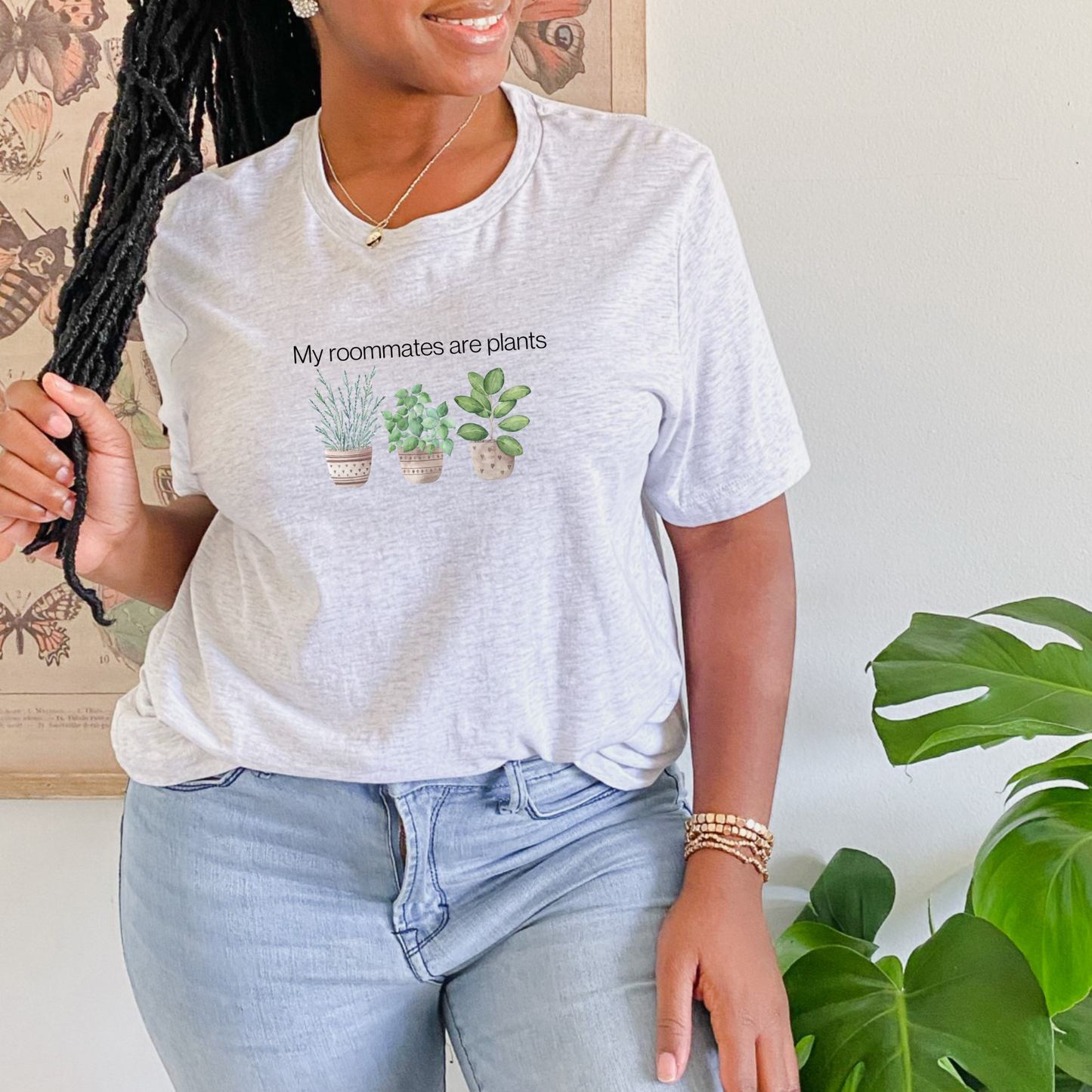 My Roomates Are Plants T-shirt, Unisex Bella+Canvas